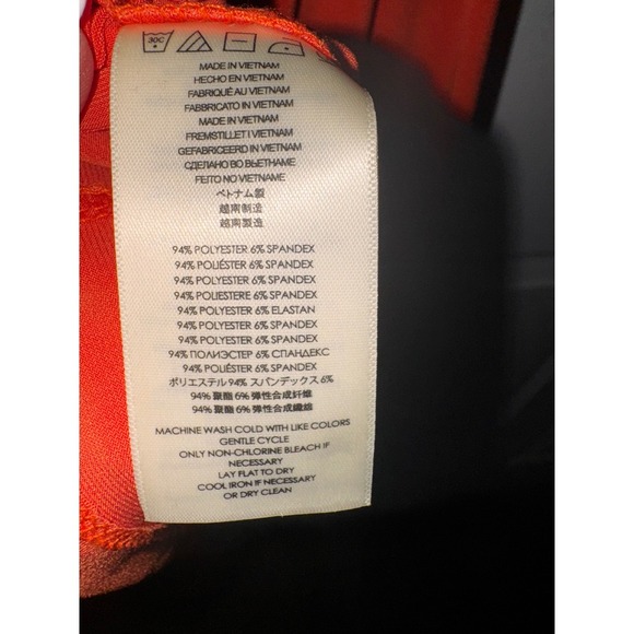 Michael Kors Coral Dress Gold Chain Lace Up Detail Roll Tab Sleeve - Picture 9 of 9